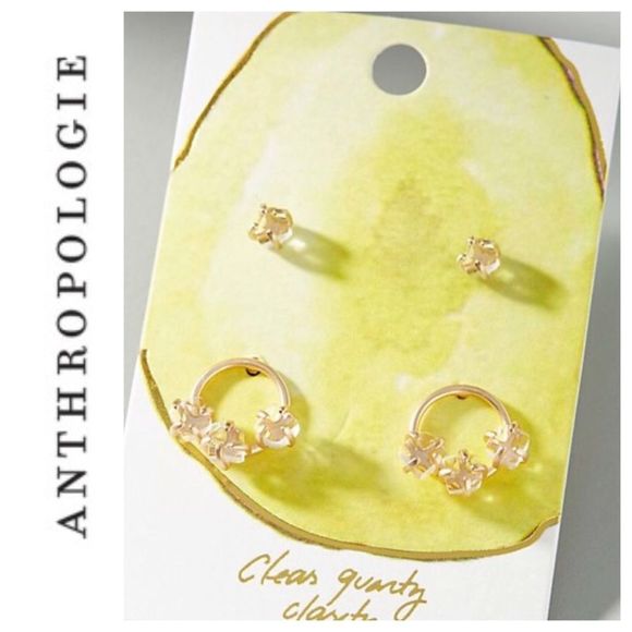 ANTHROPLOGIE well wishing earring set - Picture 1 of 4